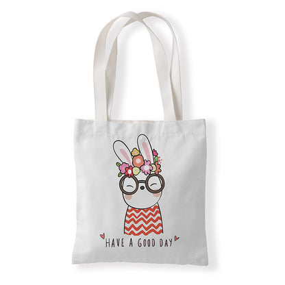 Women Fashion Horror Graphic Printed Canvas Tote Bag