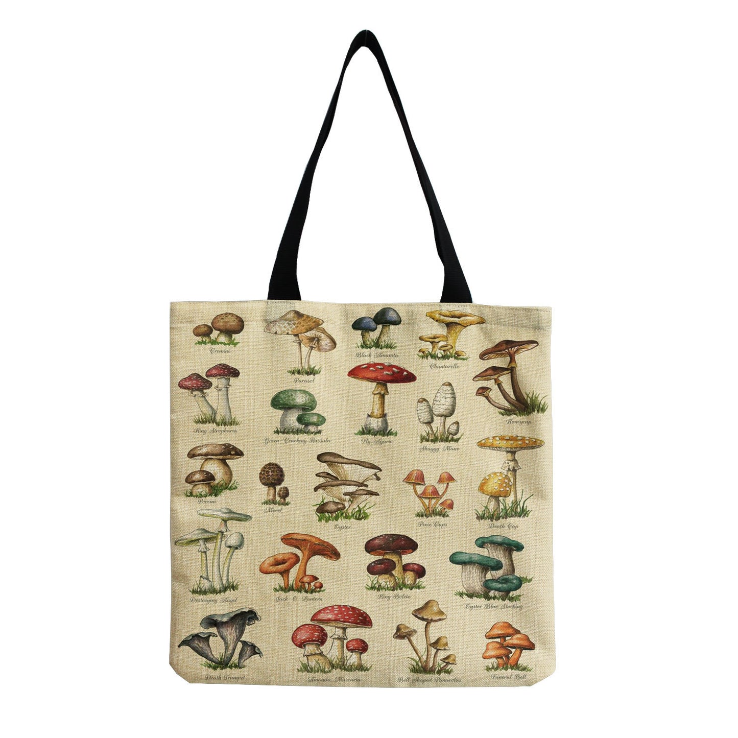 Women'S Creative Large Capacity Portable Mushroom Print Shopping Bag