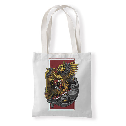 Women Fashion Horror Graphic Printed Canvas Tote Bag
