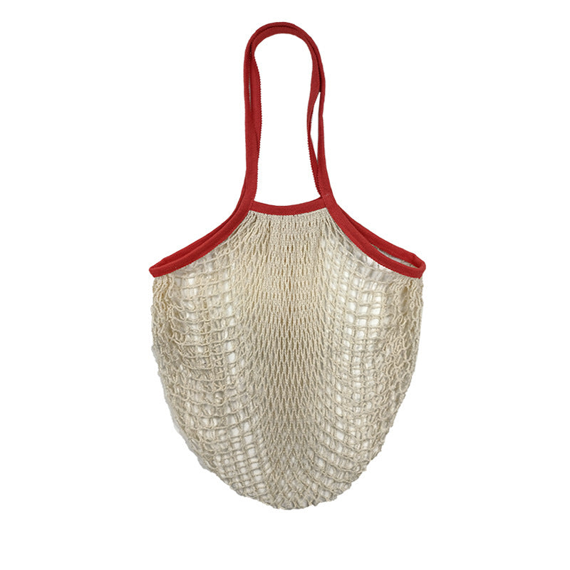 Sac de courses tissé de grande capacité pour fruits et légumes de cuisine, sac en filet creux portable 