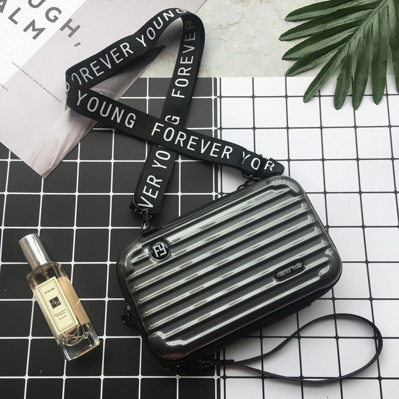 Women Fashion Solid Color Square Zipper Crossbody Bag