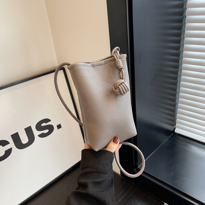 Mini sac à bandoulière simple de couleur unie 