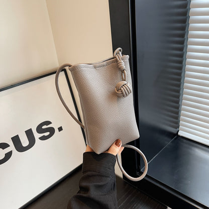 Mini sac à bandoulière simple de couleur unie 