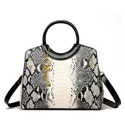 Women Fashion Casual Serpentine Printed Handbag