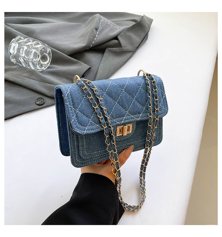 Sac bandoulière en denim simple et tendance 