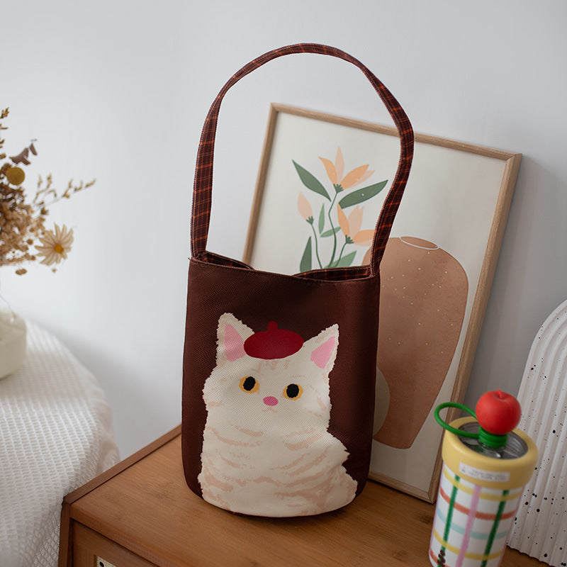 Sac à bandoulière imprimé chat mignon 