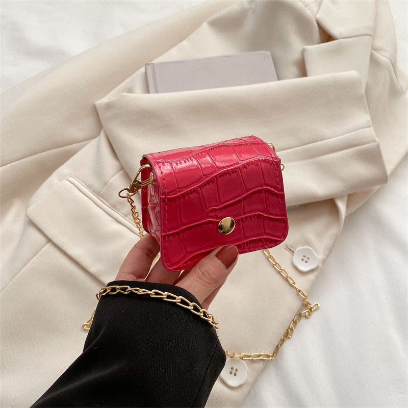 Women Simple Casual Mini Square Chain Crossbody Bag
