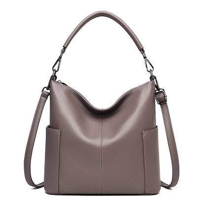 Sac à main élégant et tendance pour femme, sac à bandoulière en cuir souple de grande capacité 