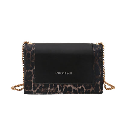 Mini sac à bandoulière carré à chaîne léopard tendance 