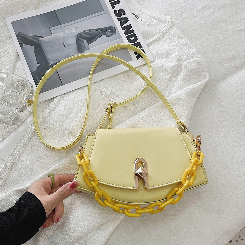 Women Fashion Casual Simple Solid Color Crossbody Bag