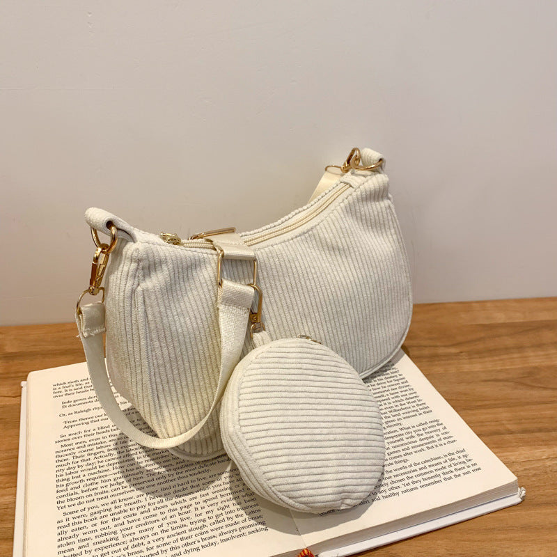 Women Fashion Vintage Suede Zebra Printed Crossbody Bag