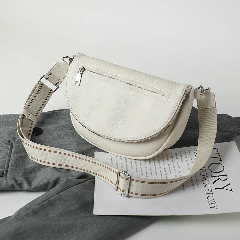 Women Fashion Casual Solid Color Multifunctional Zipper Crossbody Bag