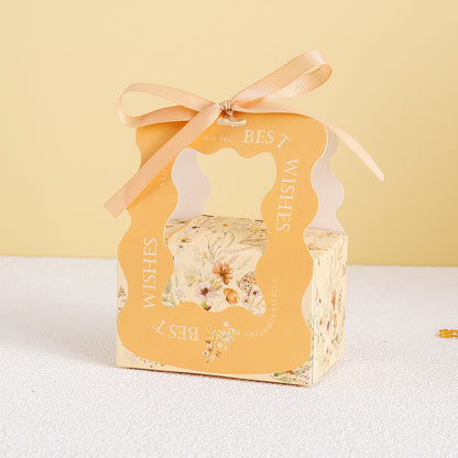 Boîte d'emballage de bonbons de mariage simple et créative, sac cadeau 