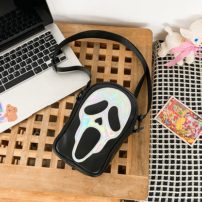 Sac à bandoulière créatif gothique Halloween avec tête de mort 