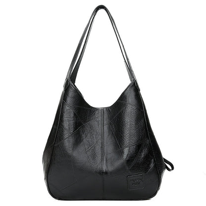 Women Vintage Simple Large Capacity PU Tote Bag