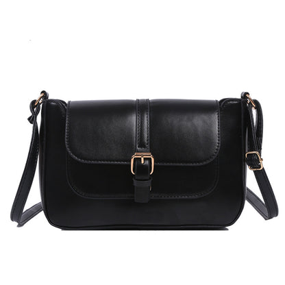 Simple Solid Color Clap Shoulder Bag