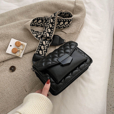 Women Elegant Solid Color Crossbody Quilted Bag