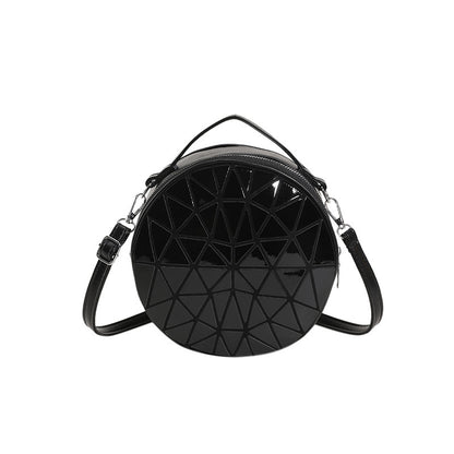 Sac à bandoulière rond tendance avec fermeture éclair