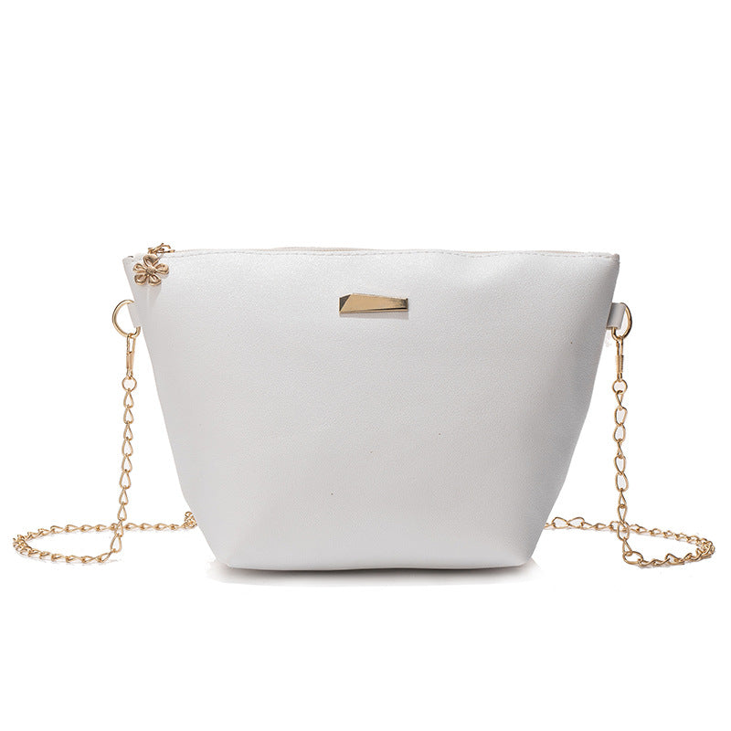 Sac à bandoulière tendance pour femme, motif crocodile, couleur unie, avec chaîne 