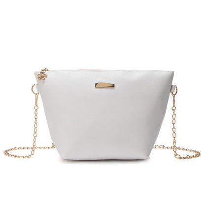 Sac à bandoulière tendance pour femme, motif crocodile, couleur unie, avec chaîne 