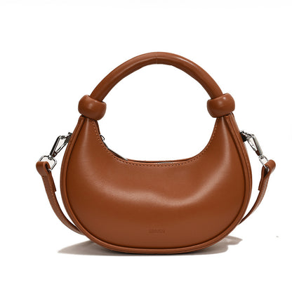 Fashionable Casual Solid Color Portable Shoulder Bag