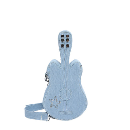 Sac à bandoulière en denim pour guitare, style créatif 