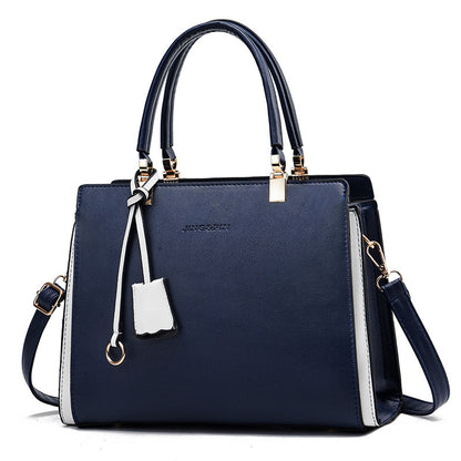 Women Fashion Square Large Capacity PU Handle Shoulder Bag