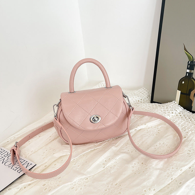 Fashion Solid Color Diamond Mini Crossbody Bag
