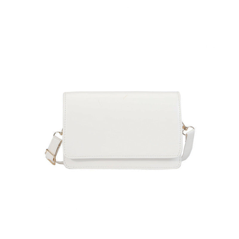 Simple Solid Color Flip Square Shoulder Bag