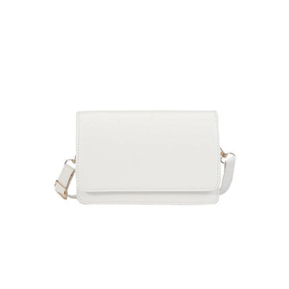 Simple Solid Color Flip Square Shoulder Bag