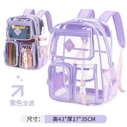 Fashionable Large Capacity Waterproof Clear Backpack