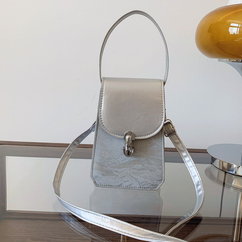 Women Fashion Casual Solid Color Mobile Phone Crossbody Bag