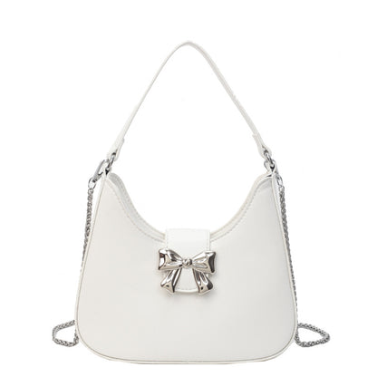 Sac à bandoulière tendance pour femme avec nœud et poignée en chaîne 