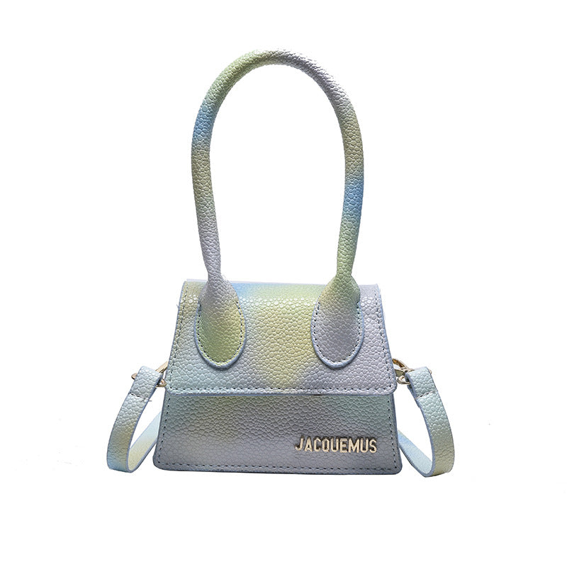 Women Fashion Mini Tie Dye Design Flap PU Handle Crossbody Bag