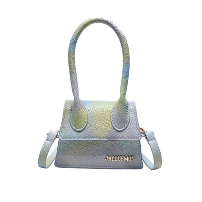 Women Fashion Mini Tie Dye Design Flap PU Handle Crossbody Bag