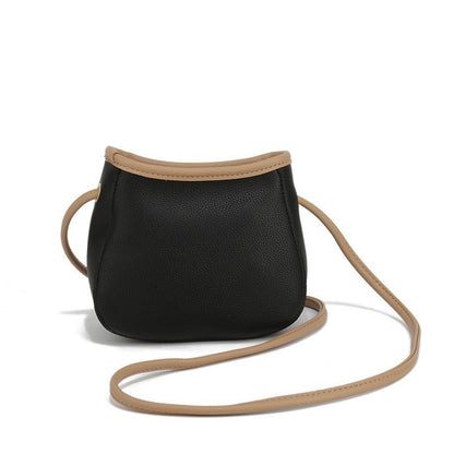 Sac à bandoulière simple en PU de couleur unie pour femme 