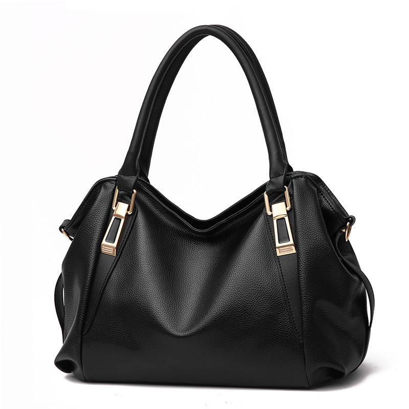 Women Fashionable Casual Large Capacity PU Bag With Zipper