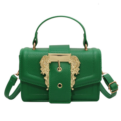 Women Fashion Baroque Vintage Metal Buckle Shoulder Bag