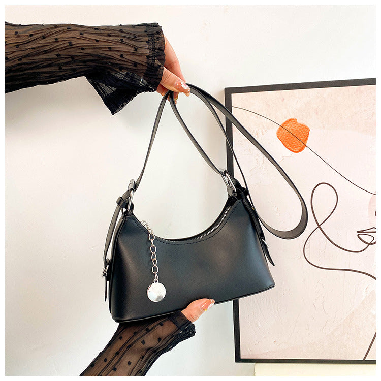 Women Fashion Candy Color Zipper Shoulder Bag