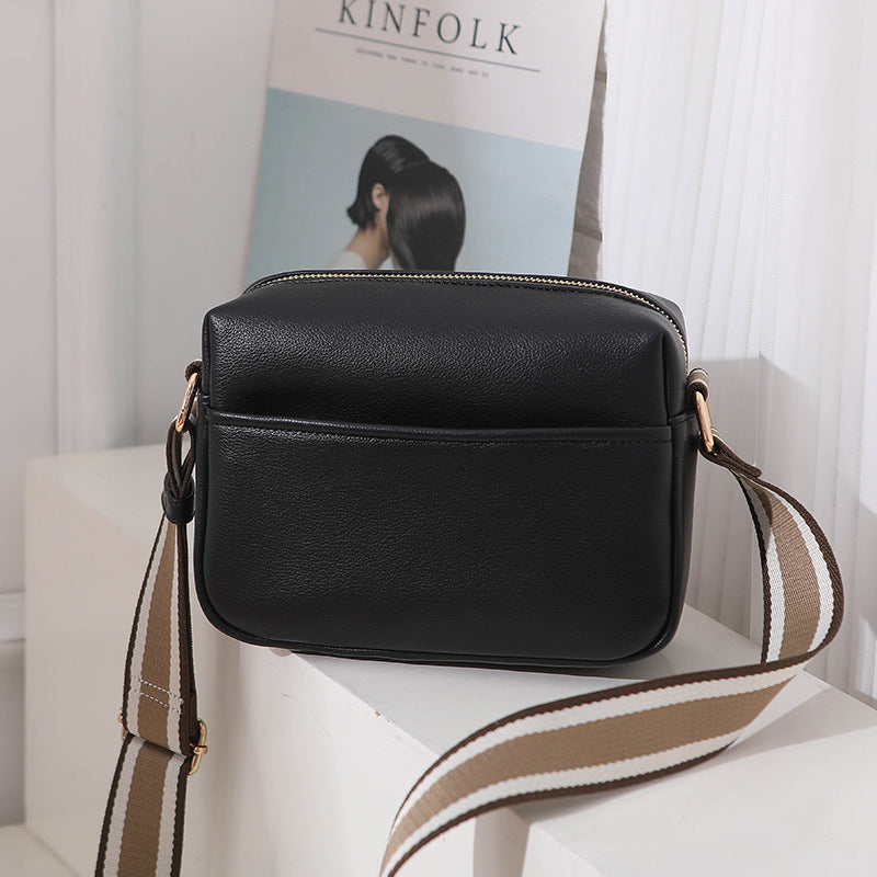 Women Fashion Casual Solid Color Pu Square Crossbody Bag
