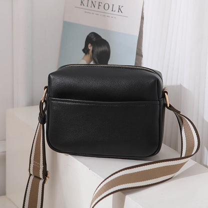 Women Fashion Casual Solid Color Pu Square Crossbody Bag