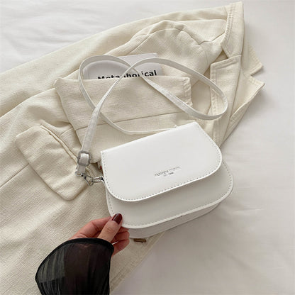 Women Fashion Casual Solid Color Square Flap PU Crossbody Bag