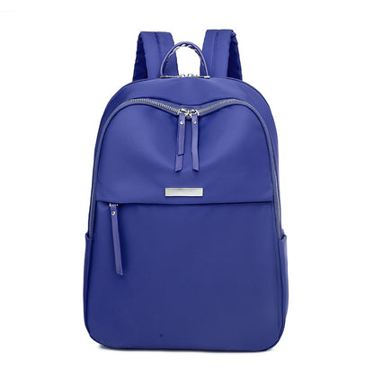 Women Casual Zipper Design Solid Color Large Capacity Backpack
