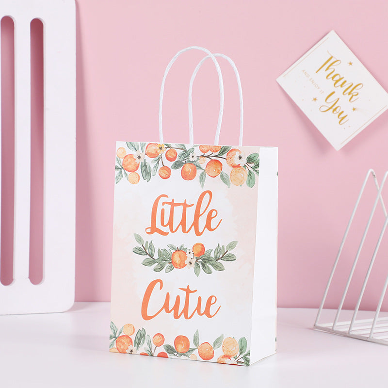 Sac de rangement à poignée imprimée simple et tendance, pour accessoires de vêtements 