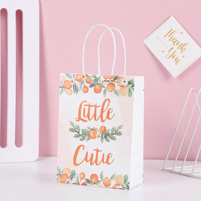 Sac de rangement à poignée imprimée simple et tendance, pour accessoires de vêtements 