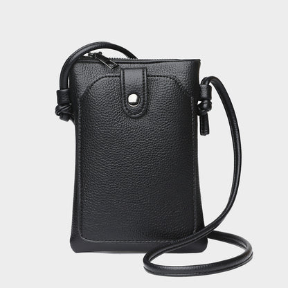 Women Solid Color Simple Portable Mini Crossbody Bag
