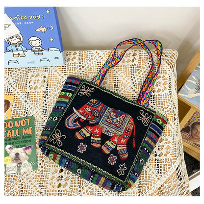 Sac à main bohème ethnique vintage grande capacité 