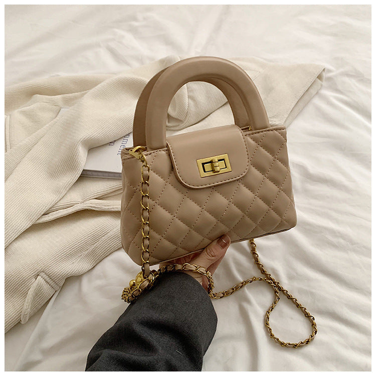 Simple Solid Color Chain Shoulder Bag