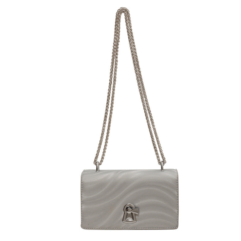 Women Fashion Casual Solid Color Chain Crossbody Bag