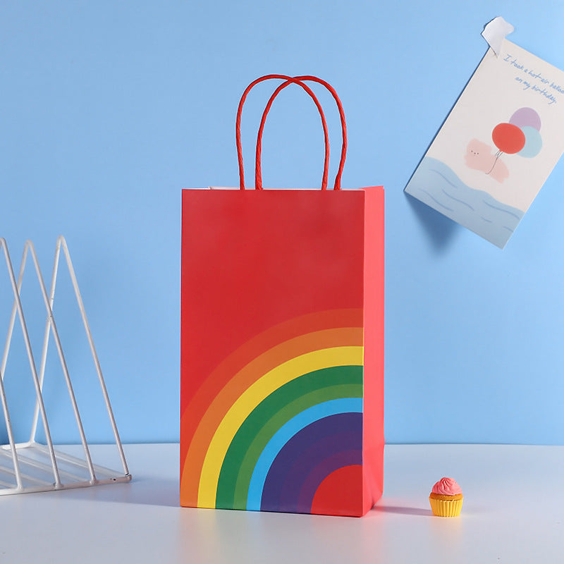 Sac de rangement imprimé arc-en-ciel tendance pour accessoires de vêtements 